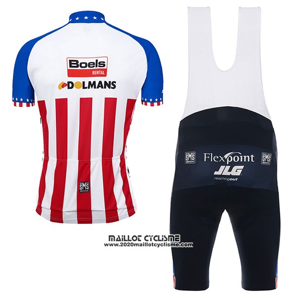2017 Maillot Ciclismo Boels Dolmans Champion Etats Unis Manches Courtes et Cuissard
